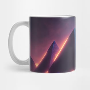 Cyberpunk Pyramids Mug